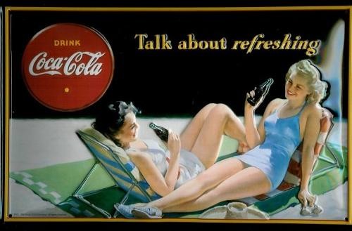Metallschild COCA COLA - TALK ABOUT IT 3D
