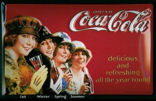 Metallschild COCA COLA - FOUR SEASON 3D