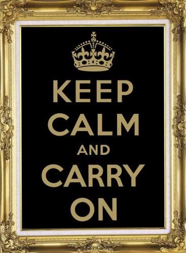 Metallschild KEEP CALM BLACK & GOLD