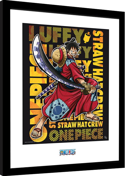 Poster incorniciato One Piece - Luffy in Wano Artwork