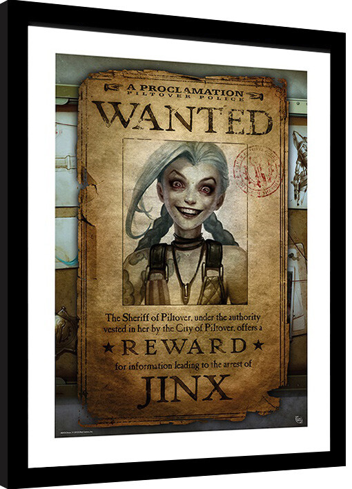Poster incorniciato League of Legends - Jinx Wanted