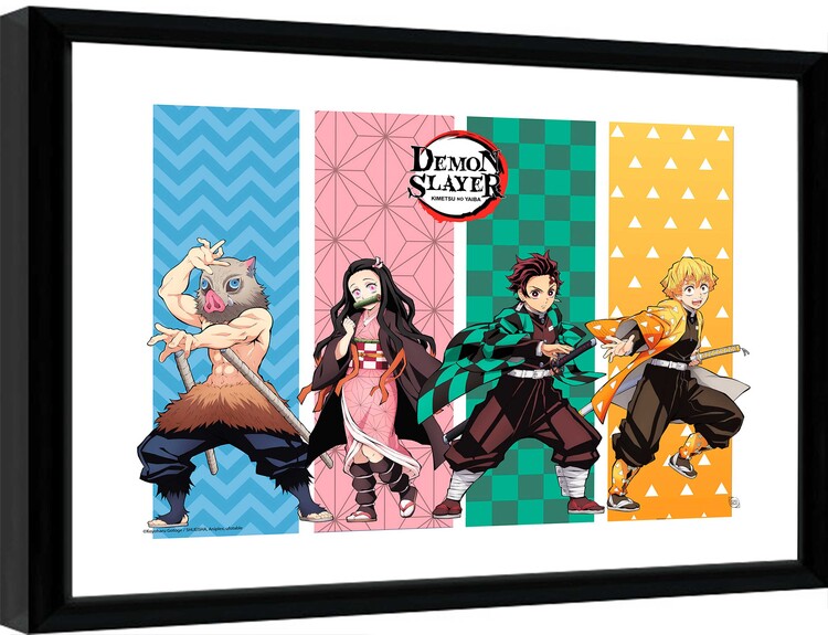 Levně Obraz na zeď - Demon Slayer - Group, 44.2 × 34 cm