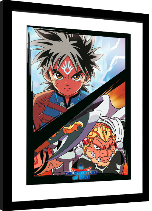 Poster incorniciato Dragon Quest DAI - DAI vs Crocodine