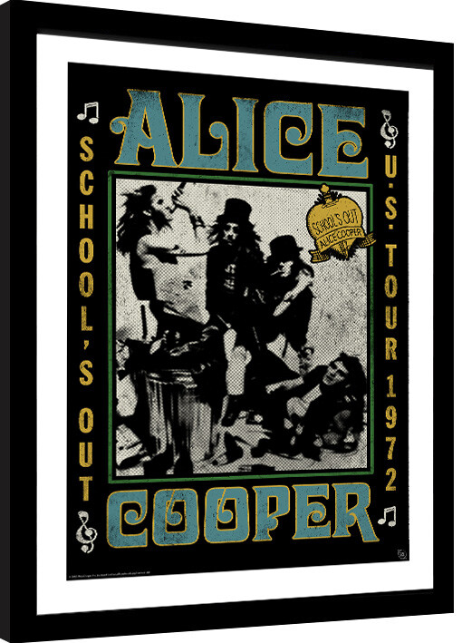 Ingelijste poster Alice Cooper - School!s out Tour