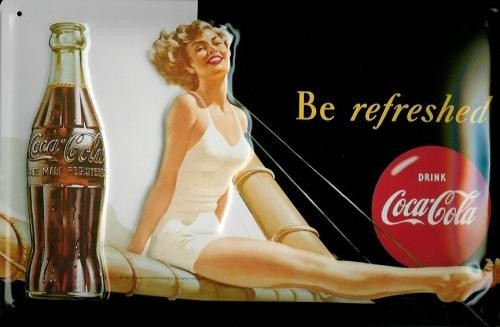 Metallschild COCA COLA - SEGELBALKEN 3D