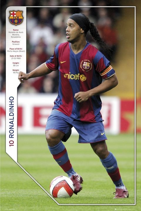 Poster Barcelona - Ronaldinho 07/08