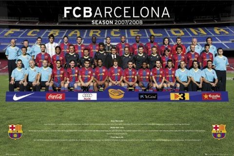 Poster Barcelona - Team shot 07/08