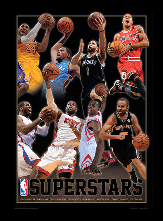 Framed Poster NBA - Superstars