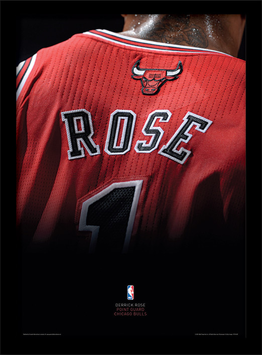 Inramad poster NBA - Derrick Rose
