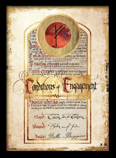 Poster incorniciato HOBBIT - Conditions of engagement