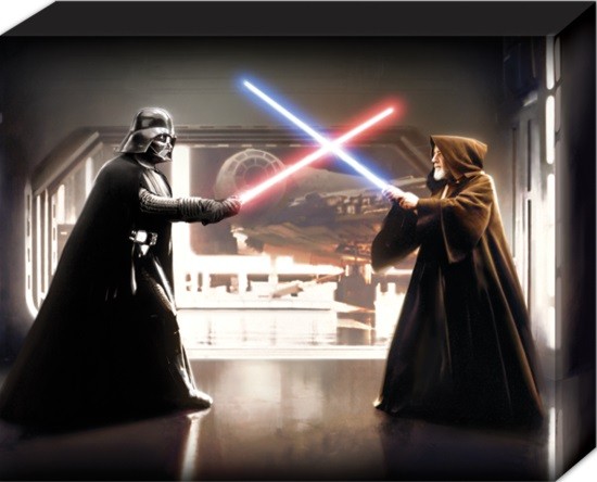 Obraz na płótnie Star Wars - Vader vs Obi Wan
