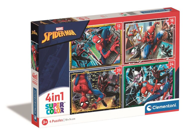 Puzzle Spider-Man, 12 + 16 + 20 + 24 ks