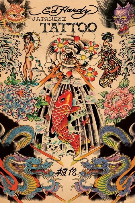 Poster Ed Hardy - japanese tattoo