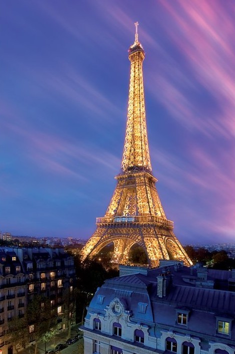 Plakát Eiffel tower - at dusk