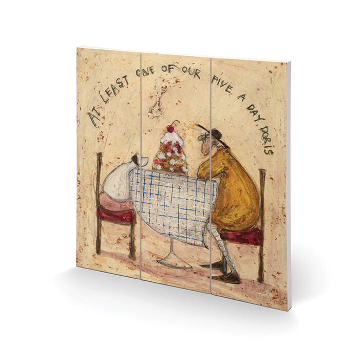 Levně Dřevěný obraz Sam Toft - At Least One of Our Five a Day Doris, 30 × 30 cm
