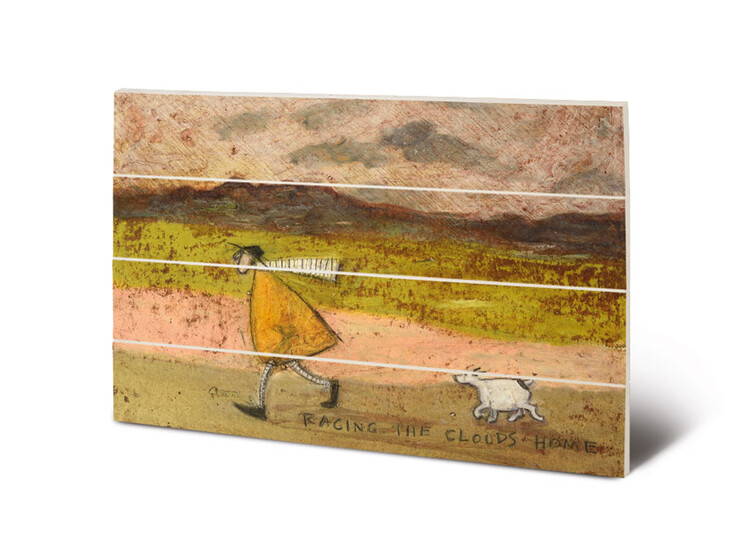 Levně Dřevěný obraz Sam Toft - Racing The Clouds Home, 59 × 40 cm
