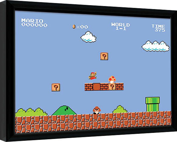 Gerahmte Poster Super Mario Bros. - 1-1