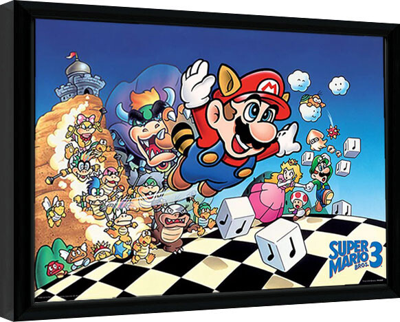 Ingelijste poster Super Mario Bros. 3 - Art
