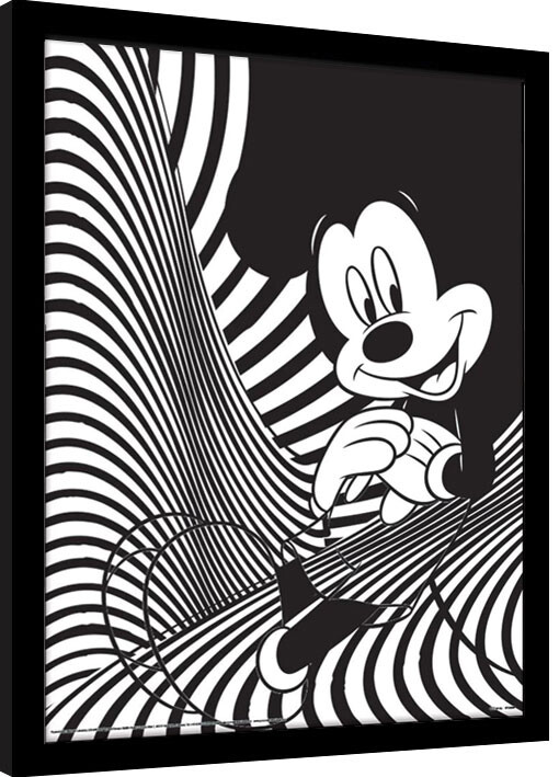 Poster encadré Mickey Mouse - Linear