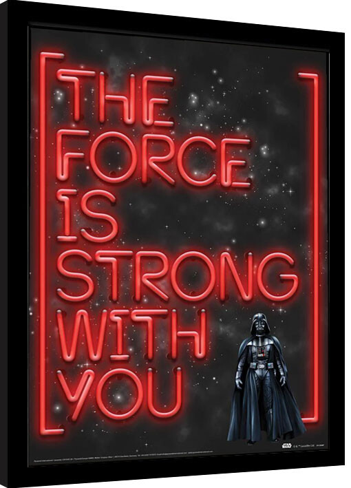 Framed Poster Star Wars - Force Neon