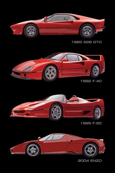Plakát Ferrari - supercars