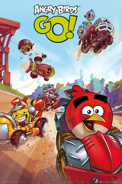 Poster Angry birds - go racing