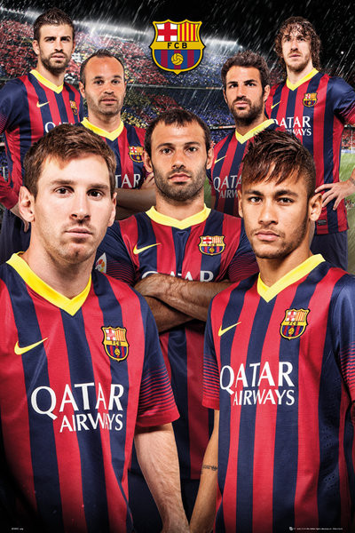 Plakát FC Barcelona - players 13/14