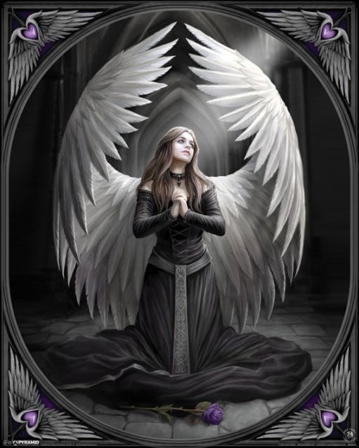 Poster Anne Stokes - prayer for the fallen