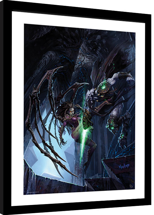Zarámovaný plagát Starcraft - Zeratul vs Kerrigan