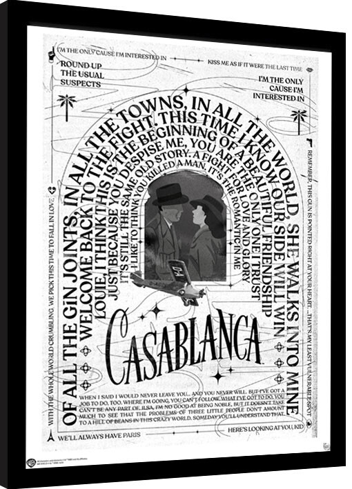 Gerahmte Poster Casablanca - Warner 100th