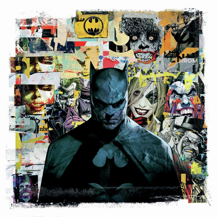 Umělecký tisk Batman Dark in mind, 40x40 cm