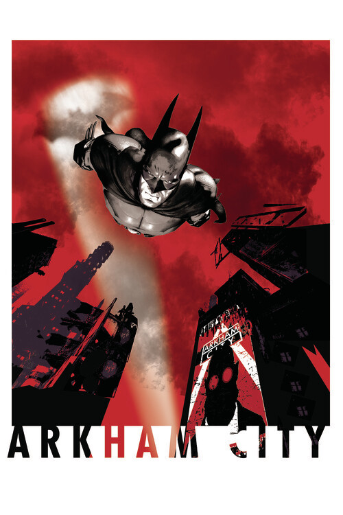 Plakát, Obraz - Batman Arkham City - Flight, 26.7 × 40 cm