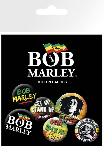 Badge set BOB MARLEY - logos