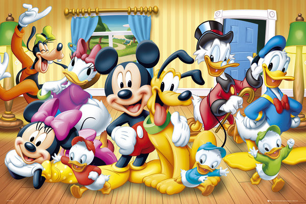 Innrammet plakat Disney - group