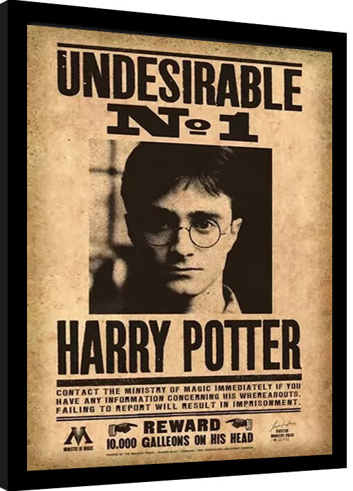 Gerahmte Poster Harry Potter - Undesirable No. 1