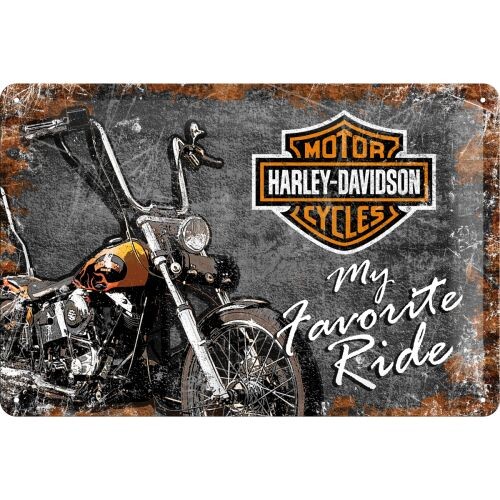 Levně Plechová cedule Harley-Davidson - My Favorite Ride, 30 x 20 cm