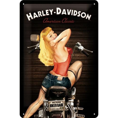 Metallschild Harley-Davidson - Biker Babe