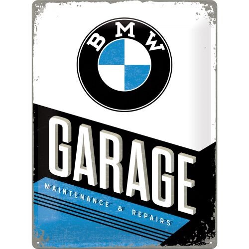 Plechová cedule BMW - Garage, 30 x 40 cm