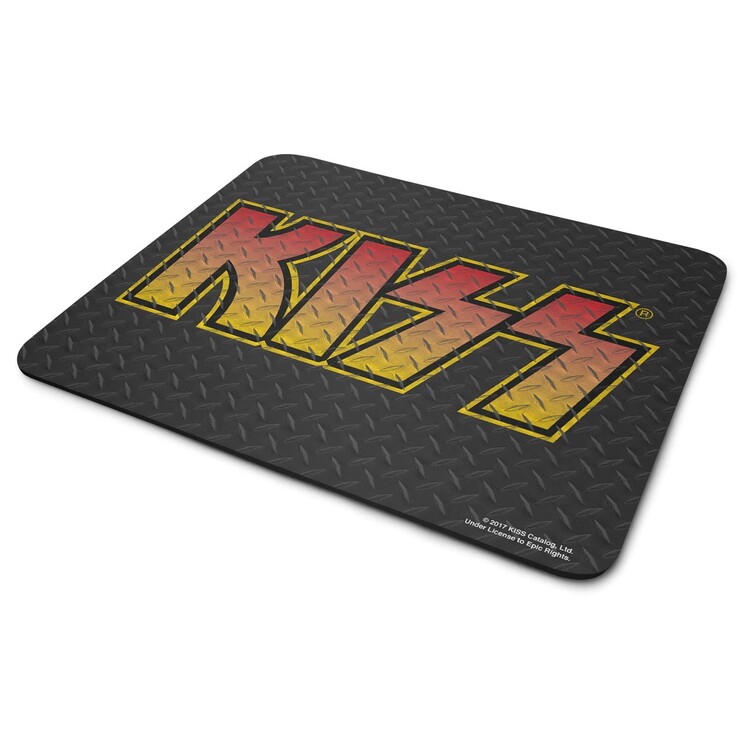Levně Podložka pod myš Podložka pod myš Kiss - Diamond Plate Logo