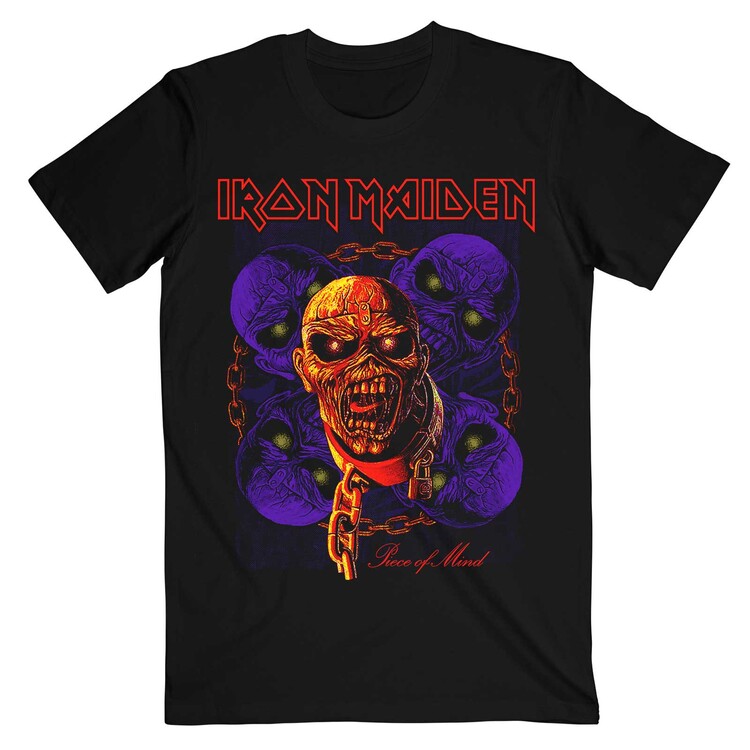 Maglietta Iron Maiden - Piece of Mind Multi Head Eddie