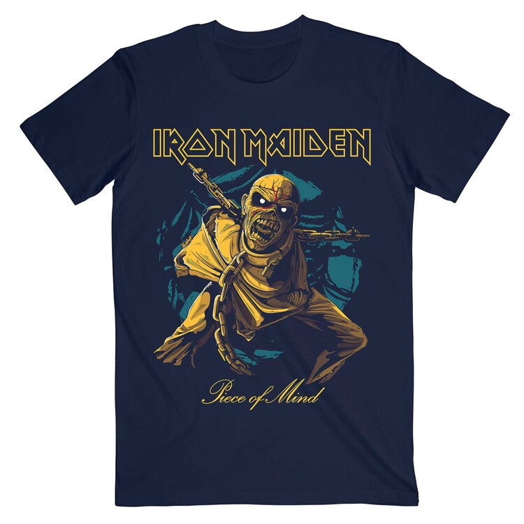 Maglietta Iron Maiden - Piece of Mind Multi Gold Eddie