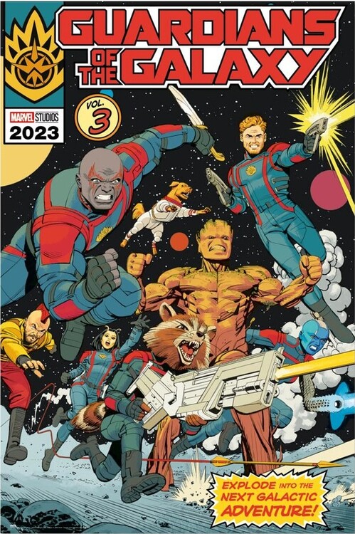 Plakát, Obraz - Marvel: Guardians of the Galaxy vol.3 - Explode to the Next Galactic Adventure, 61x91.5 cm