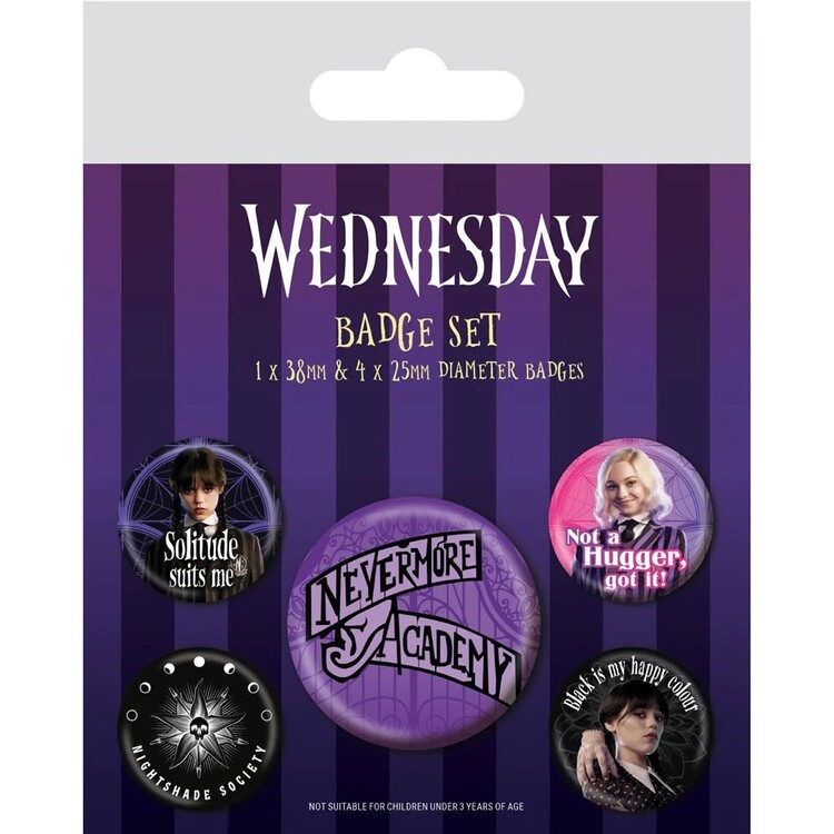 Ansteckerset Wednesday - Nevermore