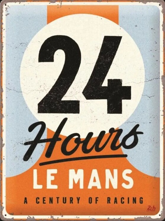 Levně Plechová cedule 24h du Mans - A Centrury of Racing, 30 x 40 cm