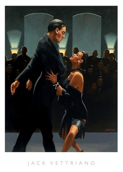 Kunstdruk Jack Vettriano - Rumba In Black