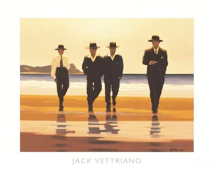 Umělecký tisk The Billy Boys – Billyho chlapci, 1994, Jack Vettriano, 50x40 cm