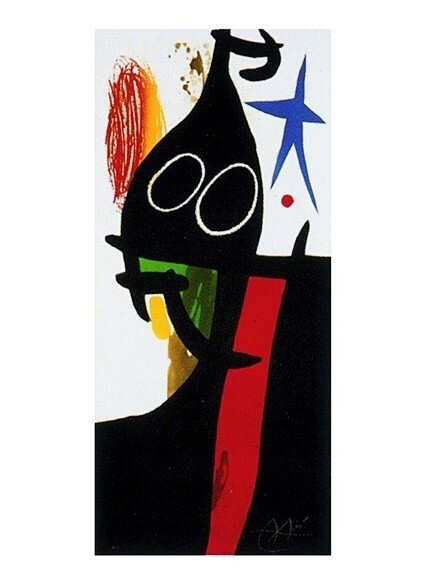 Levně Umělecký tisk Saracen s modrou hvězdou, Joan Miró, 60 × 80 cm