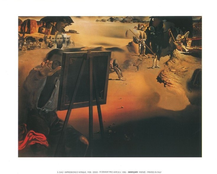 Umělecký tisk Dojmy z Afriky, 1938, Salvador Dalí, 30x24 cm