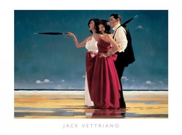 Umělecký tisk The Missing Man II, 1998, Jack Vettriano, 80 × 60 cm