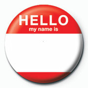 Anstecker HELLO, MY NAME IS